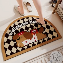 半圆浴室门口吸水地垫硅藻泥卫生间防滑速干脚垫家用淋浴房地毯垫