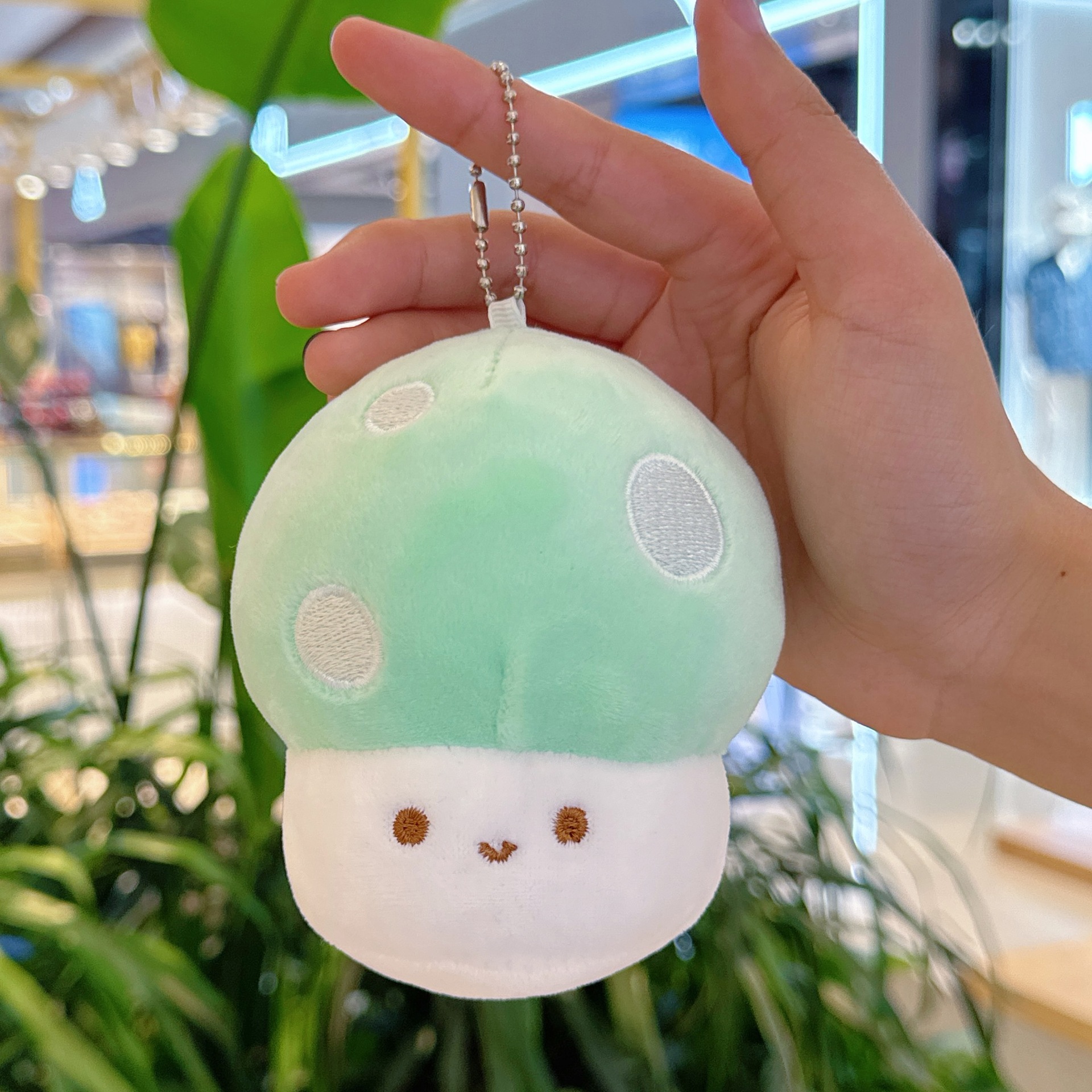 Muñeco de peluche con llavero de seta para celebración de bodas, regalo de bolsa ciega.