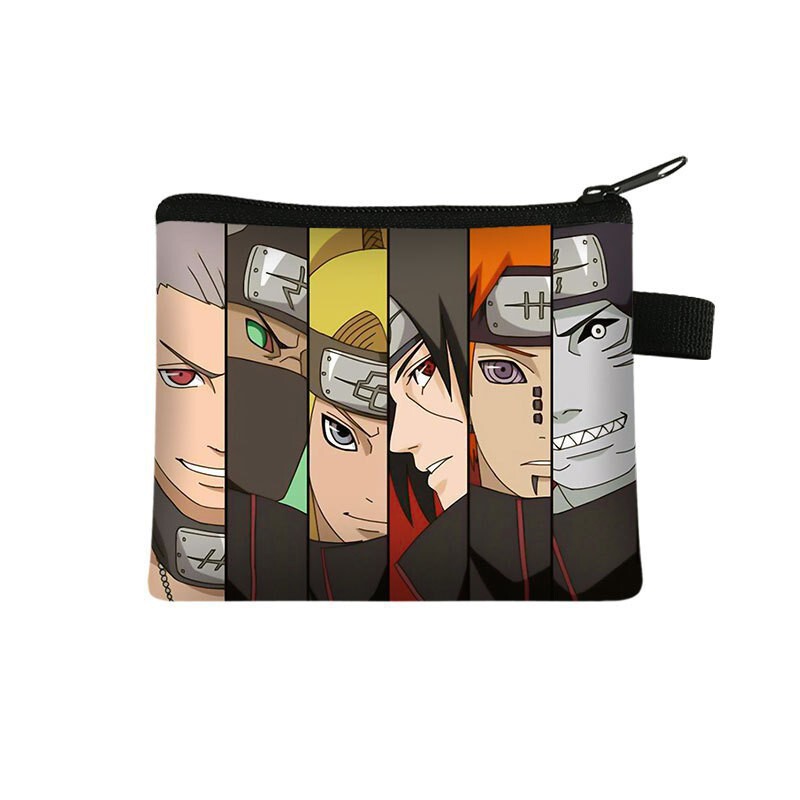 Hot Selling Bag Naruto Children Coin Purse Men and Women Students Simple Card Bag Middle School Students Zipper Storage Bag Batch