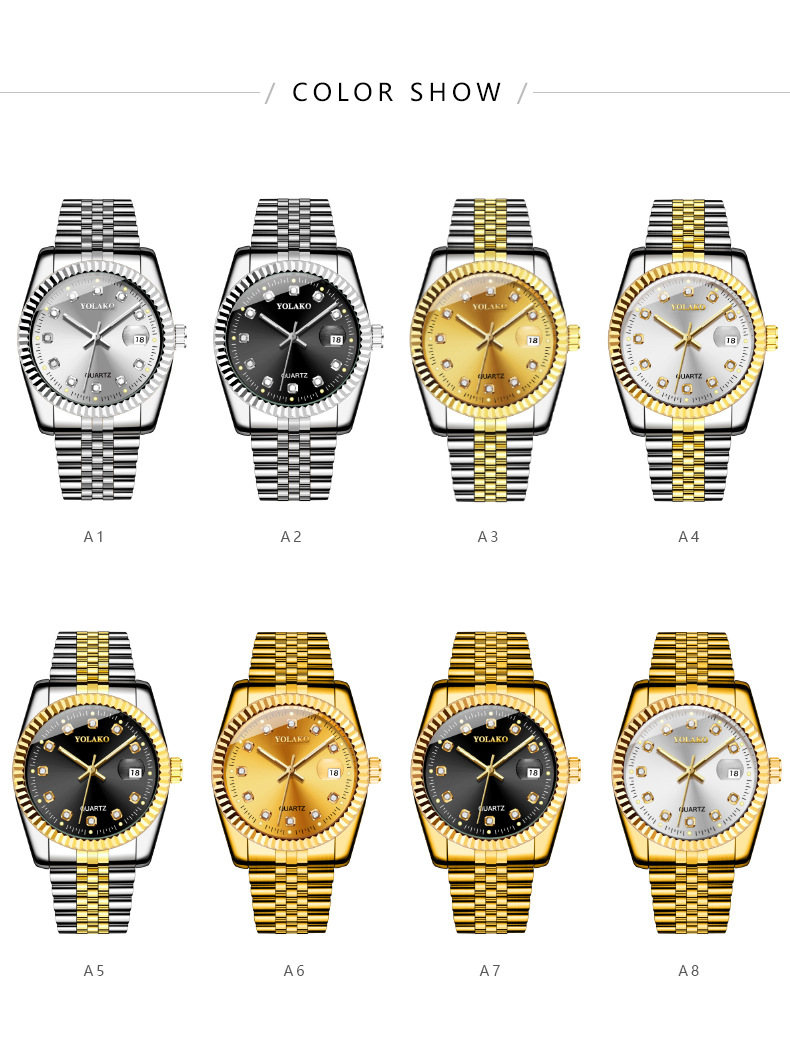 Streetwear Style Streetwear Color Block Single Folding Buckle Electronic Watch Men's Watches