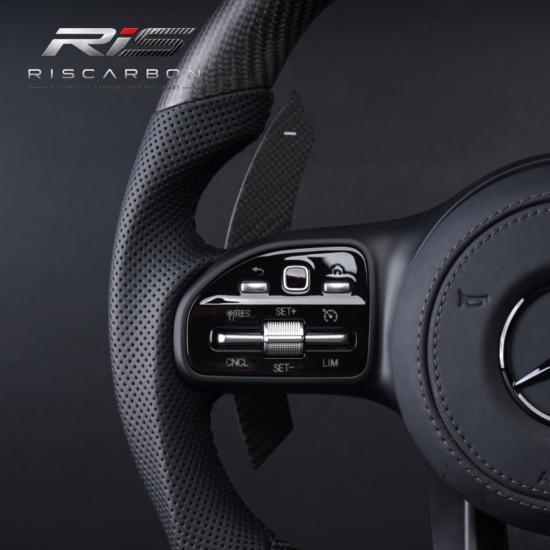 Matte carbon fiber black 809 steering wheel compatible with Mercedes-Benz W204 W205 W207 W211 W213 W22