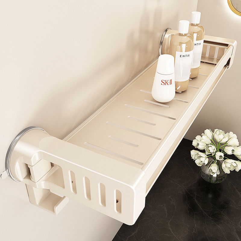 Toilet Sucker Storage Rack Bathroom Hole-free Toilet Wash Washstand Shelf Invisible Wall-mounted Storage