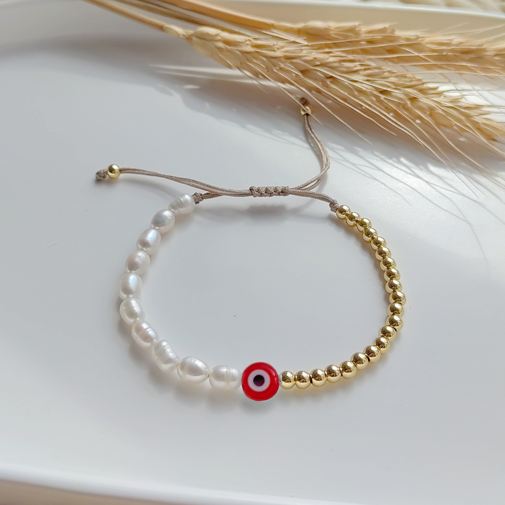 Fashion Devil's Eye Gold Plated Soft Clay Wholesale Bracelets display picture 4