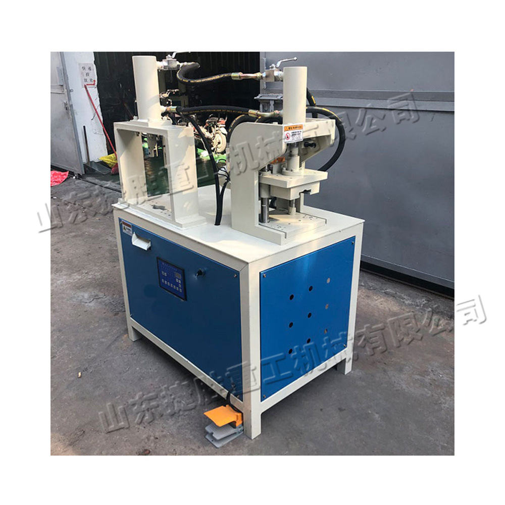 Máquina de corte de ángulo de 45 grados de doble estación de escritorio, máquina de corte de ángulo de tubería de acero inoxidable, máquina de corte de ángulo de tubería de aluminio, máquina de corte de ángulo hidráulico automático pequeña