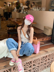 French lace strapless bustier for women, summer padded lingerie with a design sense, adjustable straps, wearable, trendy short top for spicy girls