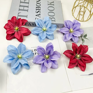 仿真绢布铁丝莲花头 diy钻石莲假花簪花头饰材料道具摄影花艺摆件