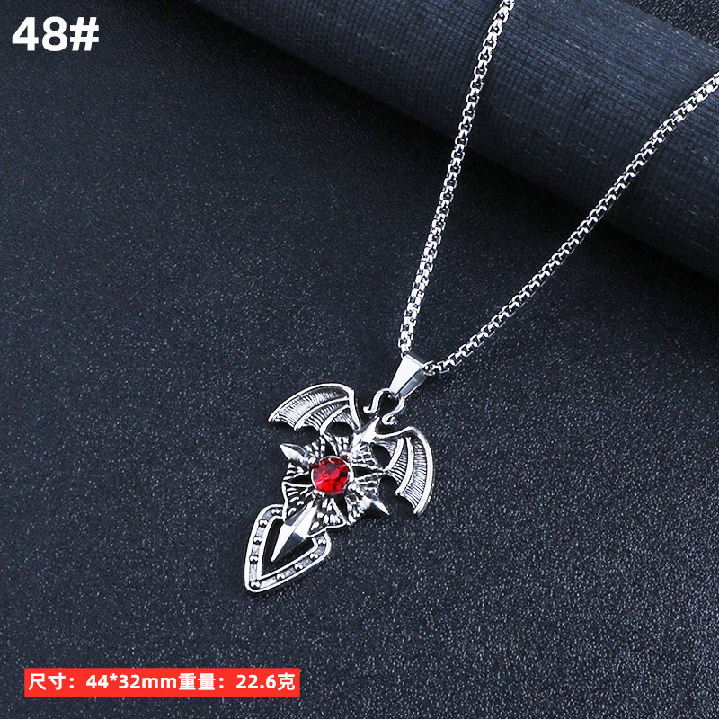 Hombres collar de titanio joyería acero aleación personalizada colgante ins hip hop calle suéter largo cadena accesorios colgantes