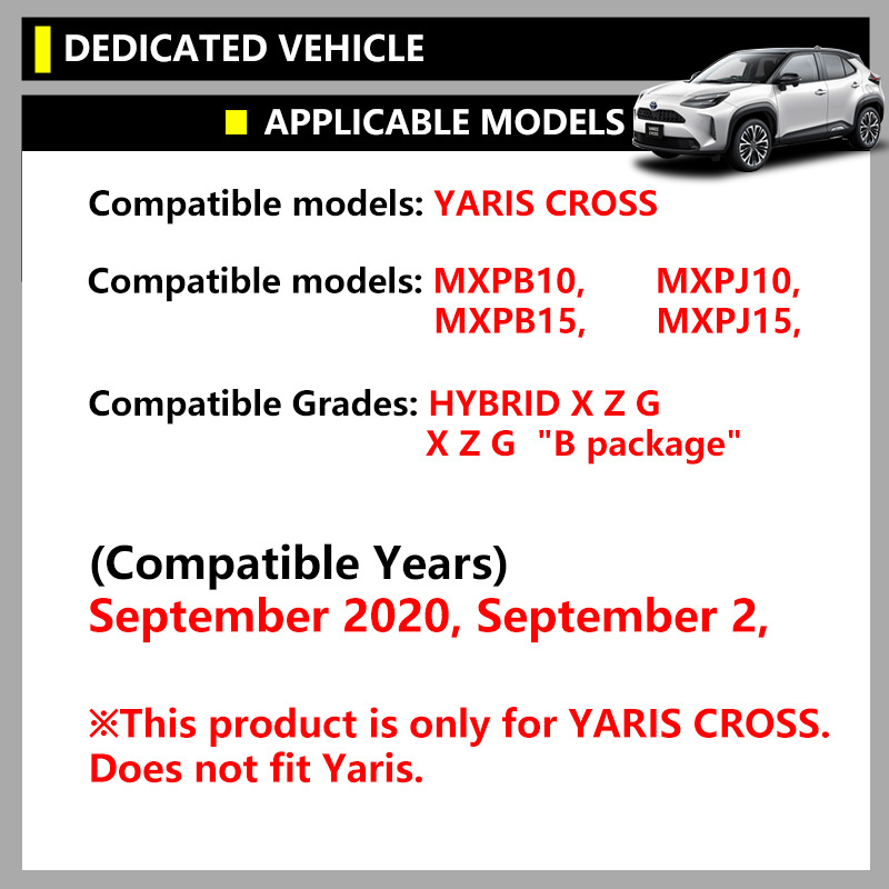 Suitable for Toyota Yaris Armrest Box, Toyota Yaris Cross Center Console Storage Box with Armrest Cup Holder