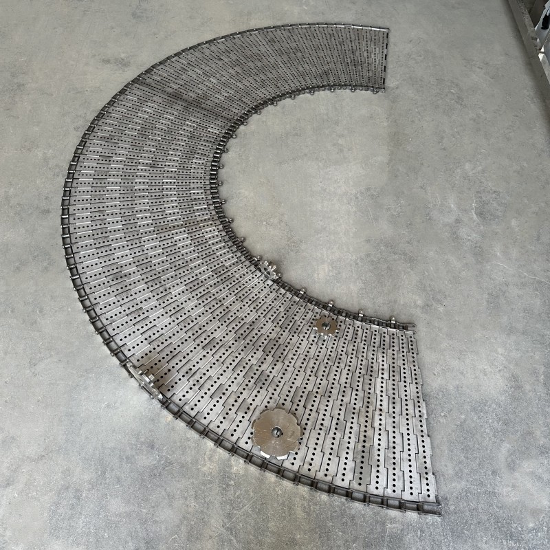 304不锈钢冲孔链板菌菇饼干烘输送线链板排屑机不锈钢重载链板