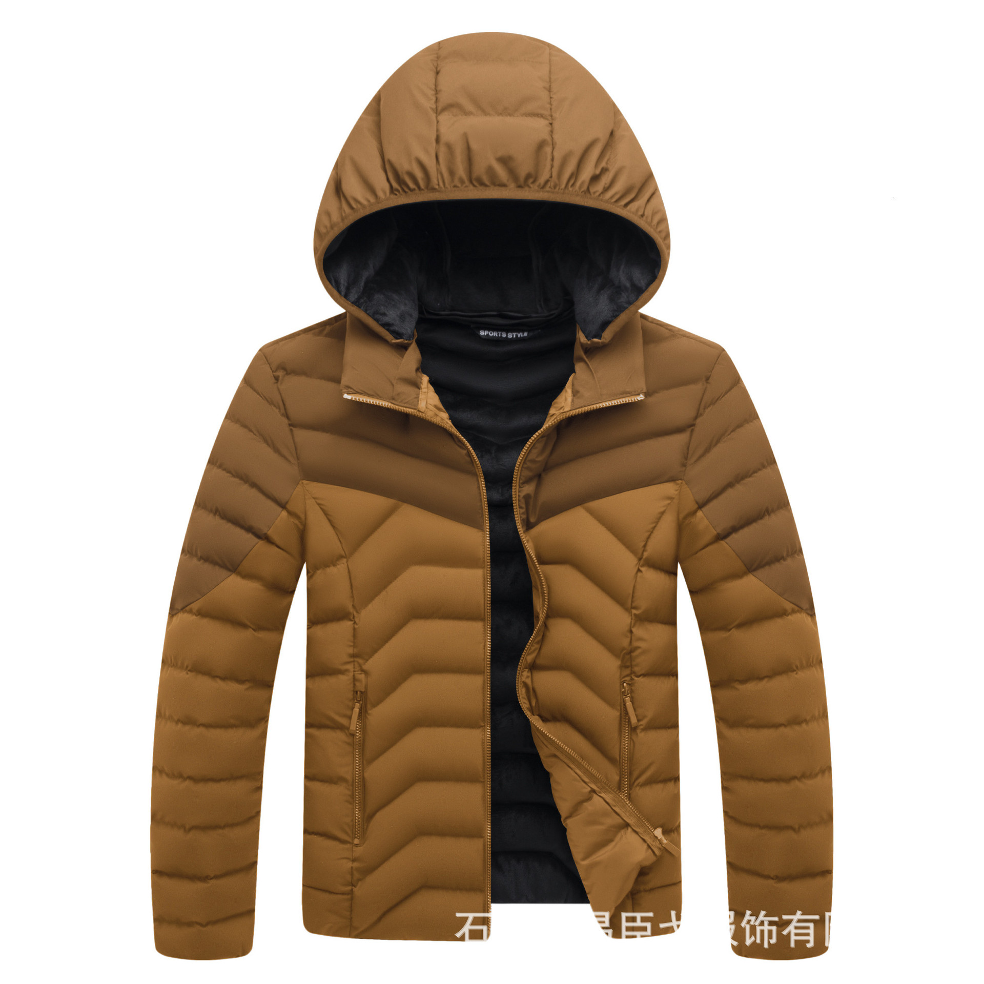 Chaqueta acolchada de algodón para hombres transfronterizos 2021 Invierno nueva chaqueta acolchada de algodón engrosada forrada con forro polar Fabricante coreano de chaquetas casuales para jóvenes delgadas