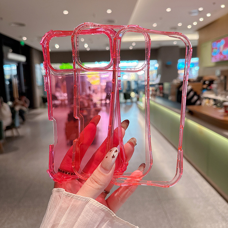 Comercio exterior transfronterizo de América del Sur para iPhone 17 Pro Max cintura 3 en 1 caso de teléfono móvil transparente del mismo color