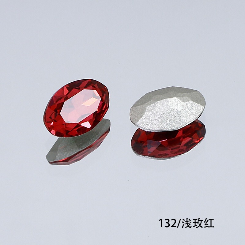 东洲水晶18*13大椭圆尖底钻甄选优质K9水晶爆闪镀银饰品配件工厂|undefined