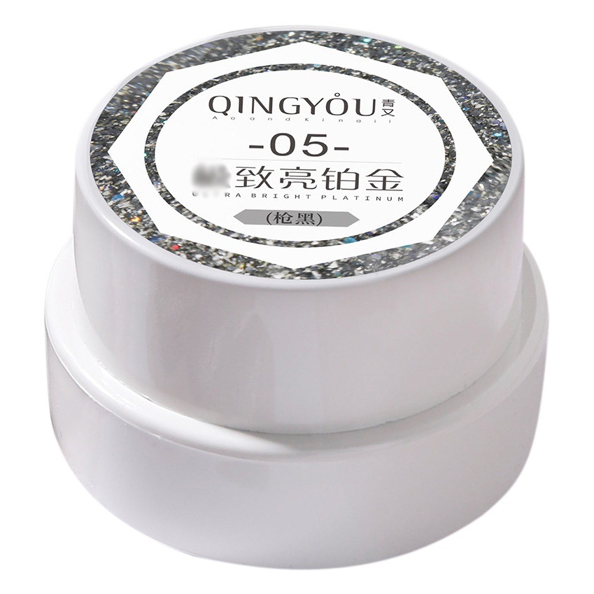 Japonés uñas arte alta densidad platino pegamento estrella ranura borde flash champán brillante fototerapia Esmalte de uñas pegamento línea de dibujo 5g