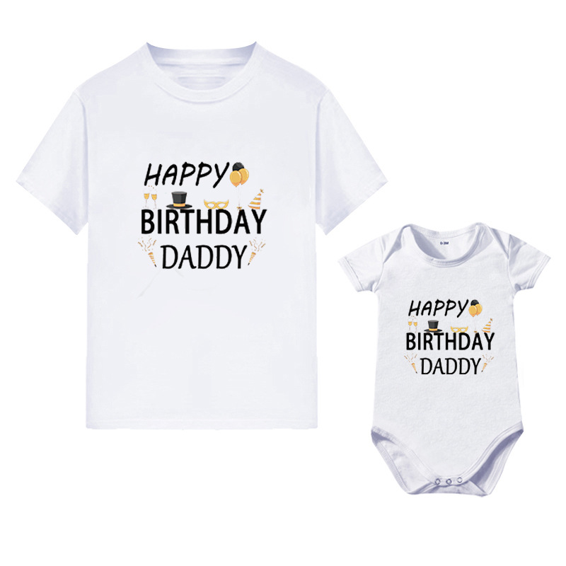 흰색 노란색 생일 축하해 아빠