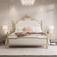法式实木床1.5米次卧奢华公主床1.8米主卧双人婚床家用卧室实木床