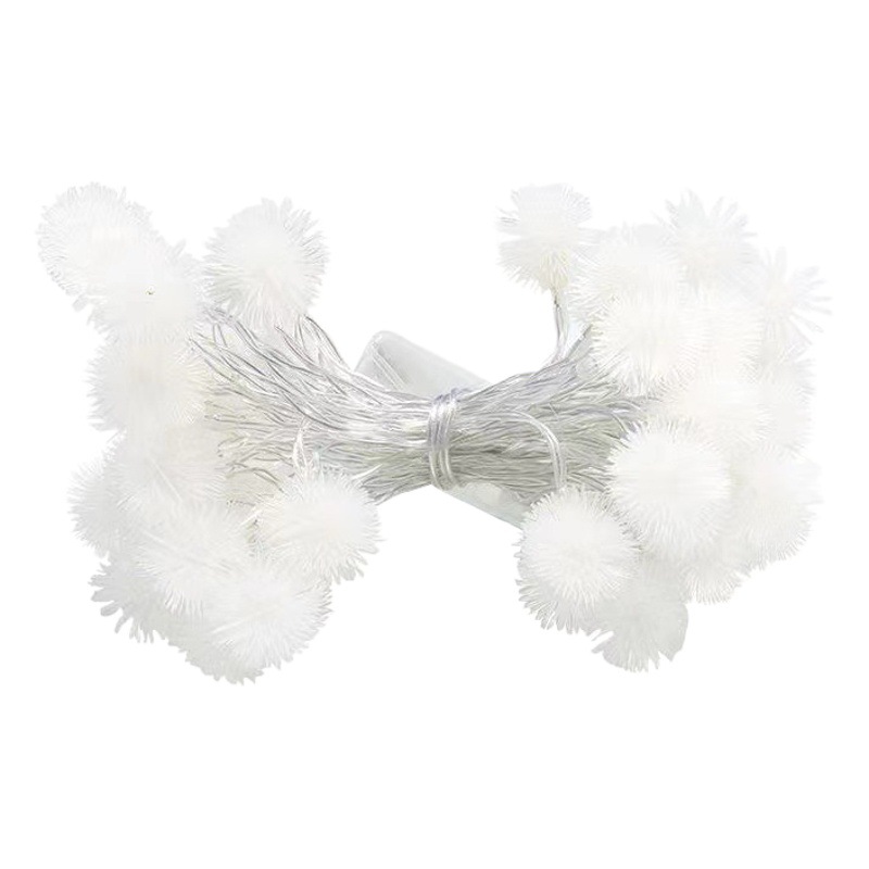 Diente de león solar Cadena de luz de Navidad bola de lana caja de la batería Lámpara decorativa de vacaciones al aire libre patio lámpara de paisaje