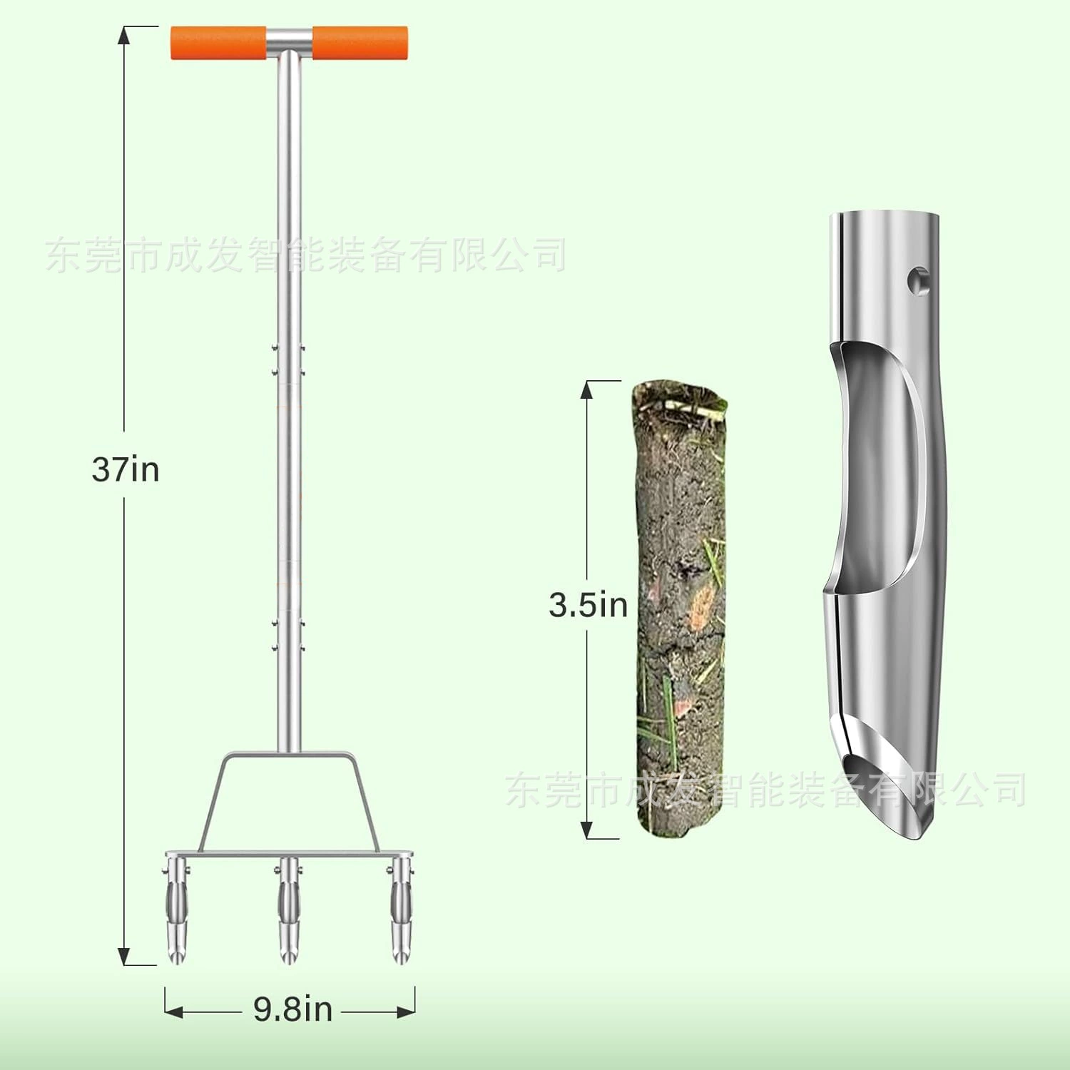 Надувной инструмент для удаления сердцевины газона, популярный за рубежом, аэратор для газона, для рыхлой и плотной почвы