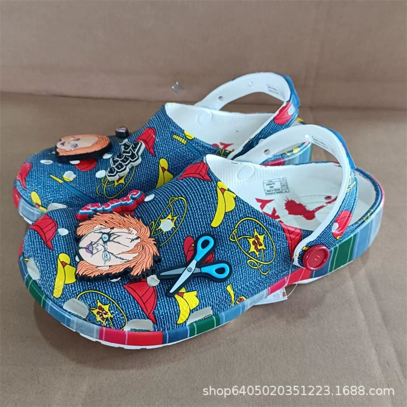 Новые кроссовки Kajia Croc Cross Shoes Baotou Slippers Sandals Beach Shoes "Ghost Baby Resurrection" мужские и женские обувь на тему