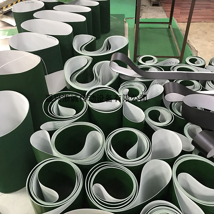 厂家直销PVC输送带加工环形绿色传送带输送机流水线白色传输带