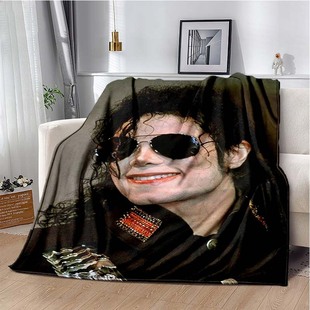 Cross-border supply rock singer print adult bedroom blanket children's birthday gift flannel factory direct sales