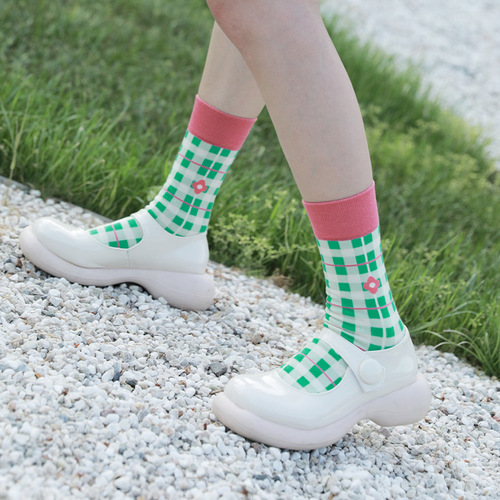 Himiya ko socks women's Xiaoqinghuan series designer three-dimensional bow quality Xinjiang cotton socks