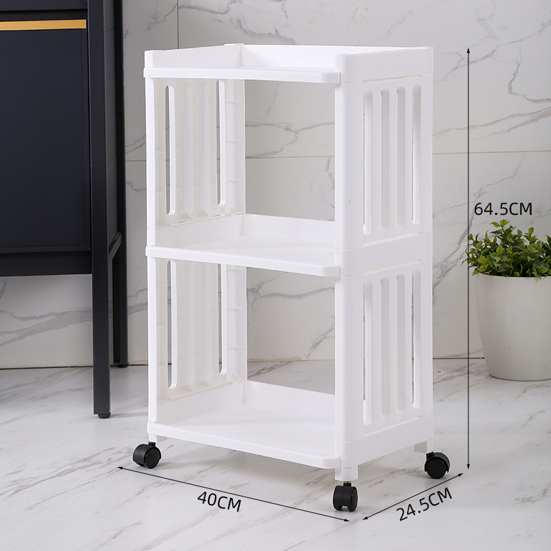 可動式小型カート収納ラック、スナックや書籍用収納棚、キッチンやバスルーム用フロア収納ラック、スナック用収納棚
