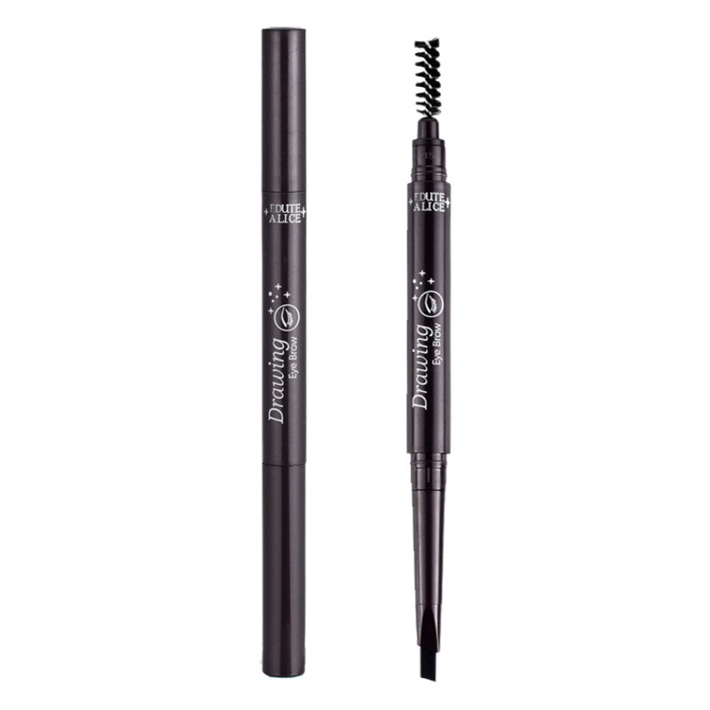 Двусторонний карандаш для бровей для трансграничной внешней торговли, треугольный автоматический вращающийся карандаш для бровей, водонепроницаемый и устойчивый к поту, легко окрашиваемый многоцветный карандаш для бровей «два в одном»