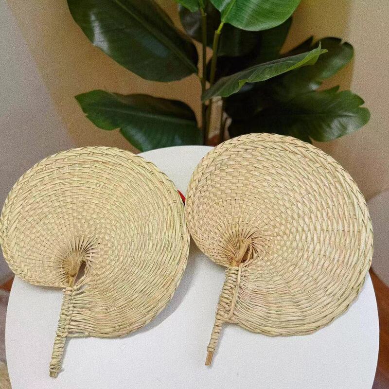 Vietnam Seaweed Woven Straw Fan Wall Hanging African Elements ins Style Wall Decoration Daily Summer Hand Pui
