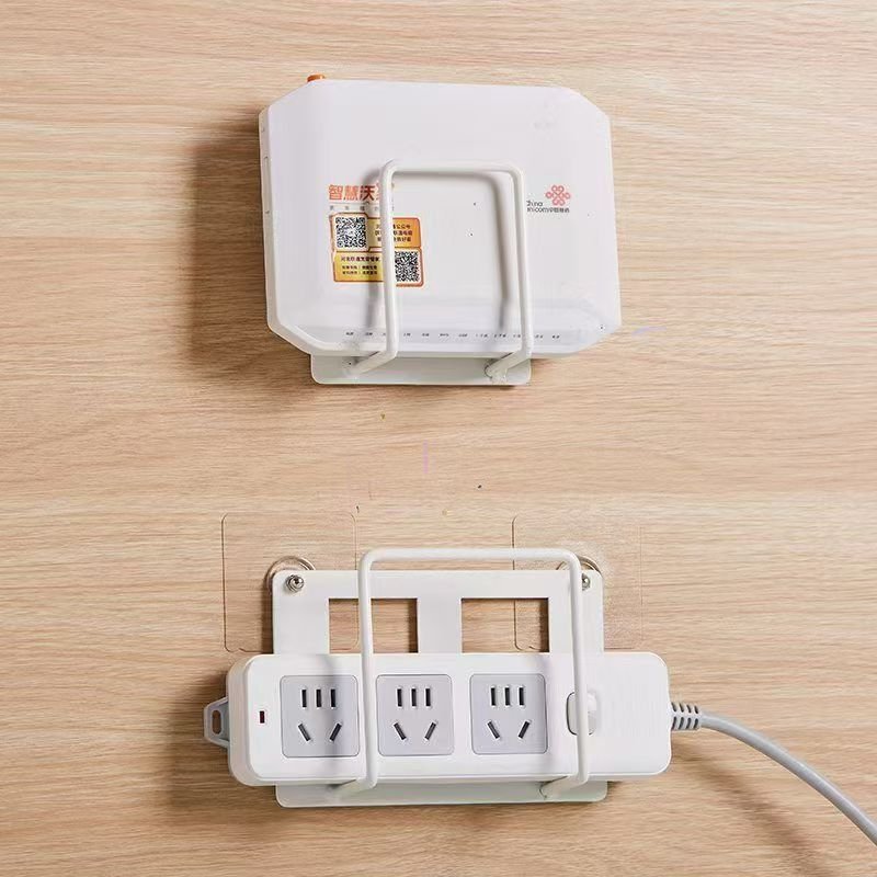 家庭用ルータ物置棚コンセント物置棚wifi固定器スタンドベッドの壁挂け穴なし収納棚|undefined