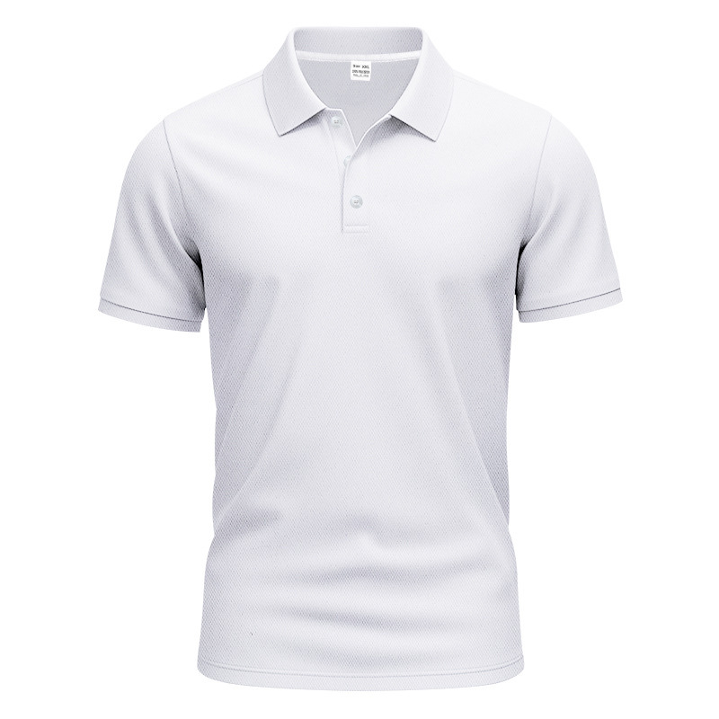 Camisa POLO de polo de secado rápido simple para hombres europeos y americanos transfronterizos, caballero de golf, solapa suelta y transpirable, manga corta