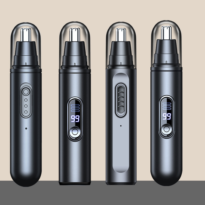 新しい2-in-1電動鼻毛トリマーLEDデジタルディスプレイ鼻毛トリマー男性用鼻毛カッターtype-c|undefined