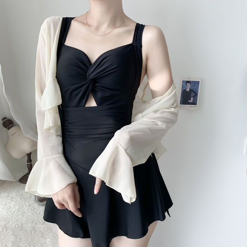 Women's conservative split-style cover-up swimsuit, 2024 new design, women's outerwear hot spring swimsuit