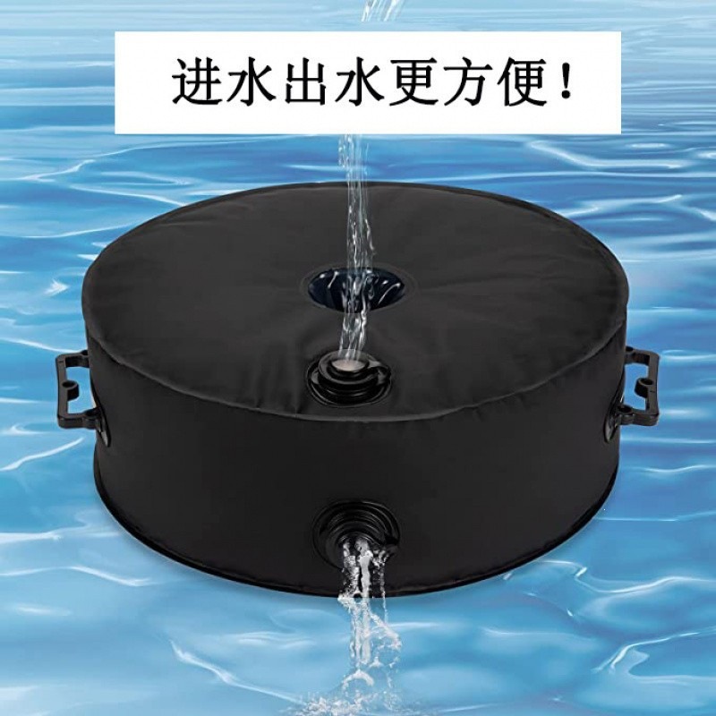 Customized mesh fabric weighted water bag for outdoor parasol display stand, weighted sand bag, square, round, U-shaped water-filled bag