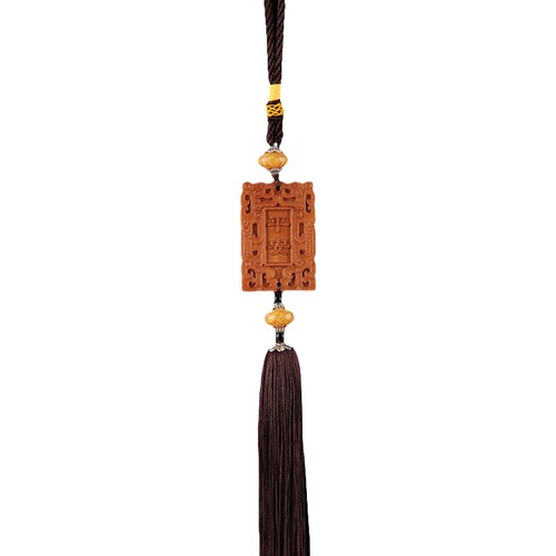 Mahogany car rearview mirror pendant Ping An brand car pendant interior rearview mirror gift pendant KFD01
