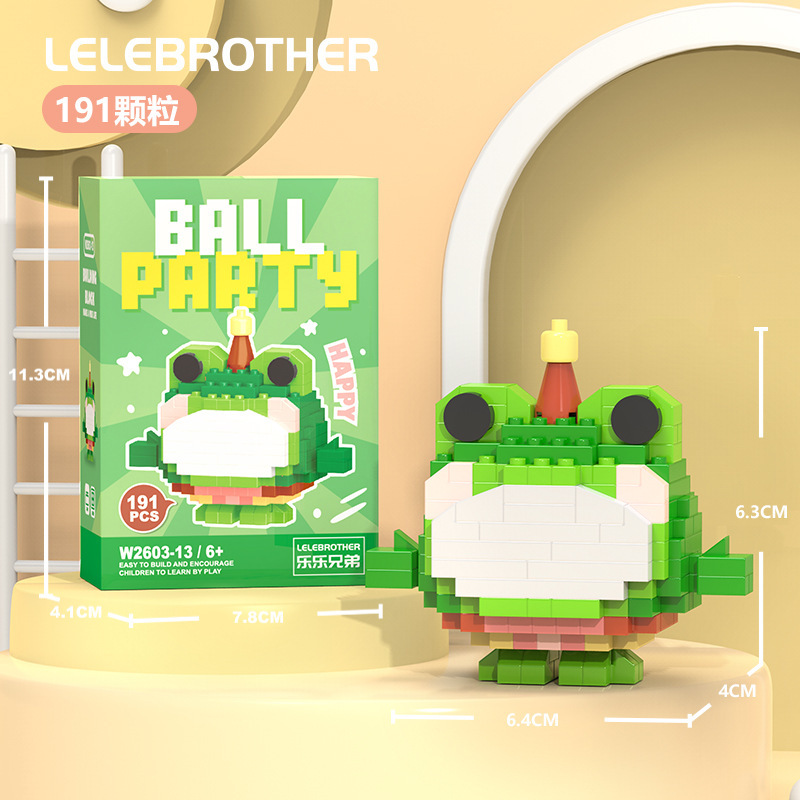 Compatible con muñeco de dibujos animados de huevo de animal de Lego, oso de fresa, bloques de construcción de Linna, juguetes educativos ensamblados para niños al por mayor