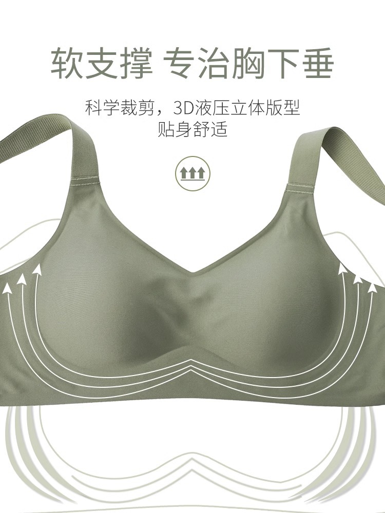 Sujetador deportivo sin aros con efecto push-up, estilo yoga, con tiras de gel, sin costuras, para mujeres con busto pequeño, transpirable.