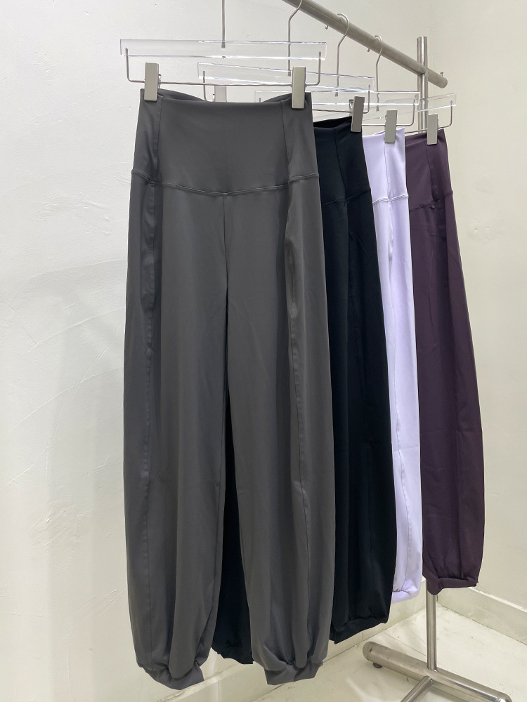 韓国東大門ヨガカジュアルパンツ女性春夏秋高腰ゆるい広脚ズボン灯籠ズボン運動フィットネスパンツ