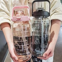 水杯2024新款网红大容量运动水杯高颜值吸管夏季水杯男女手提水瓶