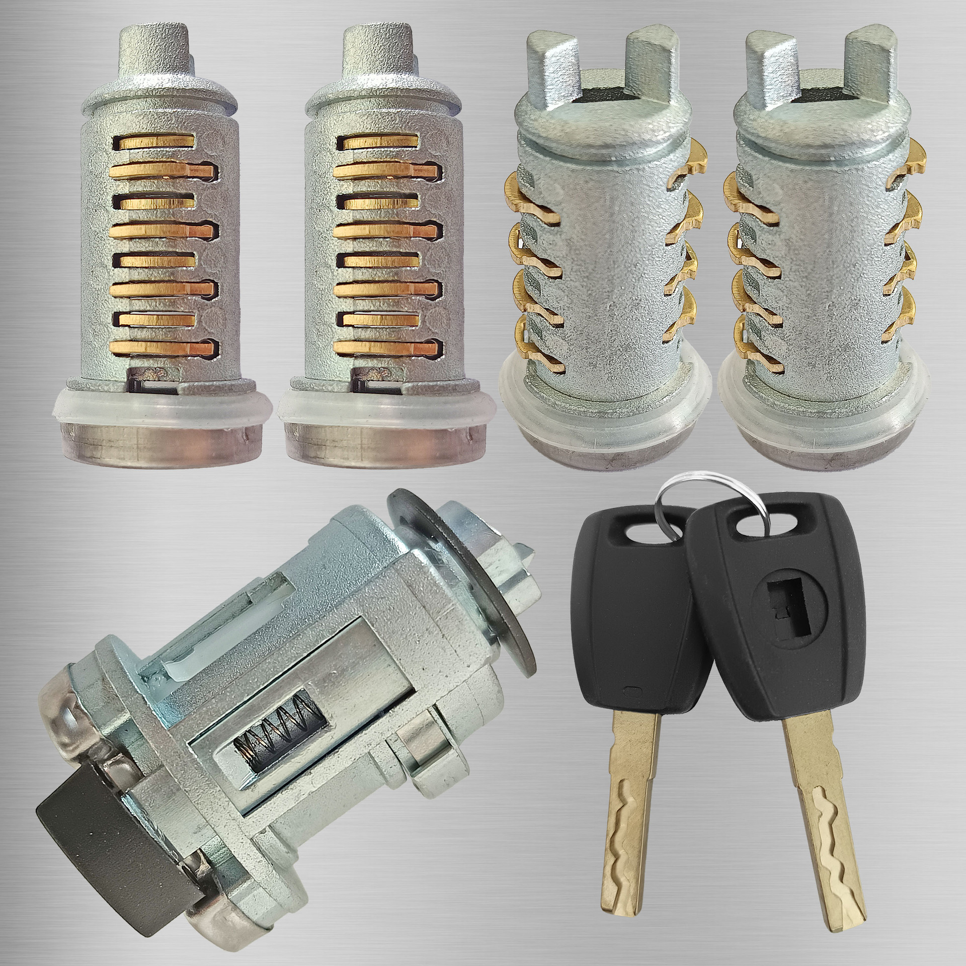 Fiat bloqueo de automóvil Fiat bloqueo de encendido corto cilindro de puerta corta 2 accesorios de llave