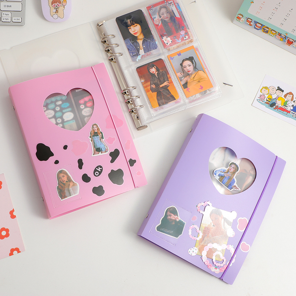 A5 helado de seis agujeros de hojas sueltas álbum Polaroid álbum 3 pulgadas 5 pulgadas Foto aidou álbum pequeño libro de almacenamiento de tarjetas para las mujeres