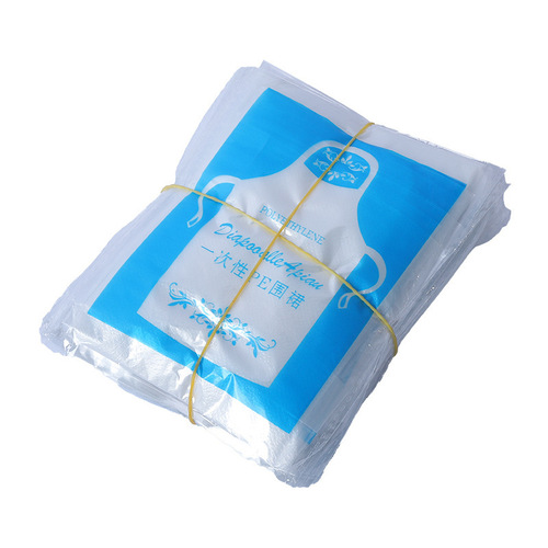 Disposable apron wholesale individually packaged oil-proof and anti-fouling universal style transparent plastic hot pot picnic