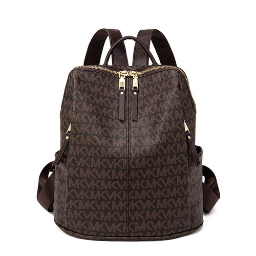 Fashion Printed Backpack Women Korean Version  Summer New Large Capacity Retro Anti-Theft Backpack Mummy Travel Bag