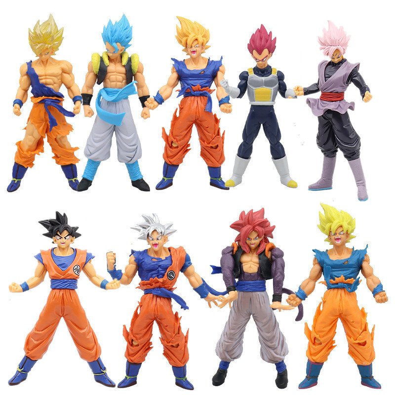 Cross-border Dragon Ball Super Saiyan hand-made doll Wukong Vegeta Broly model ornaments