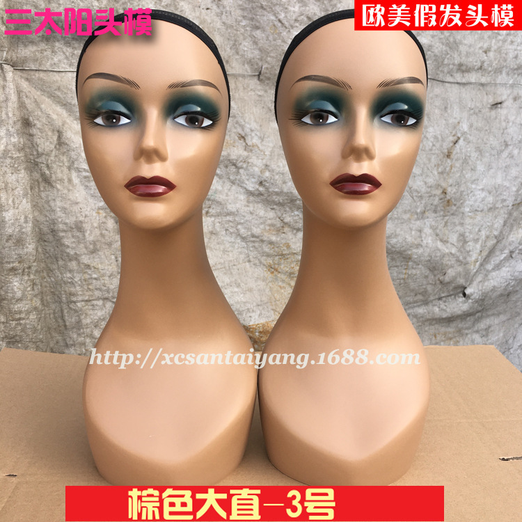 かつらの頭の型のダミーの頭の型の帽子のスカーフは女性の型の頭を展示します。|undefined