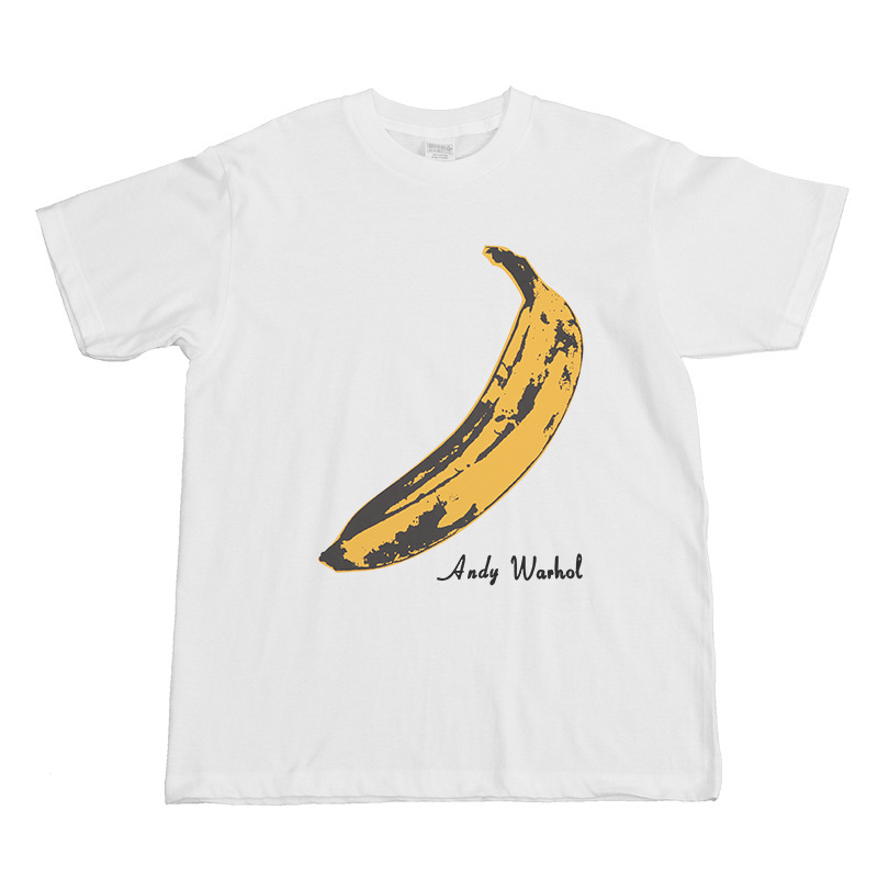Andy Warhol Underground Velvet Band Big Banana Rock Nirvana Beatles ACDC Gun Flower Long Short Sleeve T-Shirt