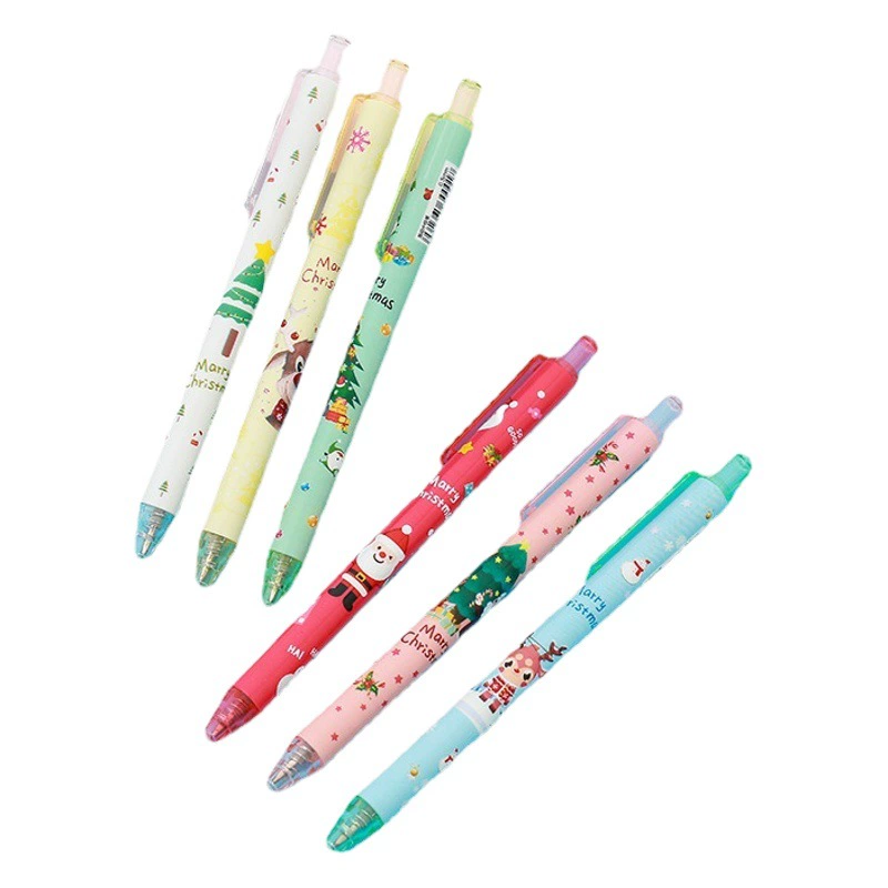 Рождественский пресс гелевая ручка Творческий мультфильм студент канцелярские принадлежности черный пресс ручка подпись ручка в штучной упаковке Водяная ручка