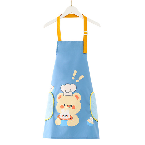 Children's Waterproof and Stain-Proof Washable Painting Apron for Boys and Girls, Kindergarten Baby Painting Clothes, Reversible Cover-up Shirt