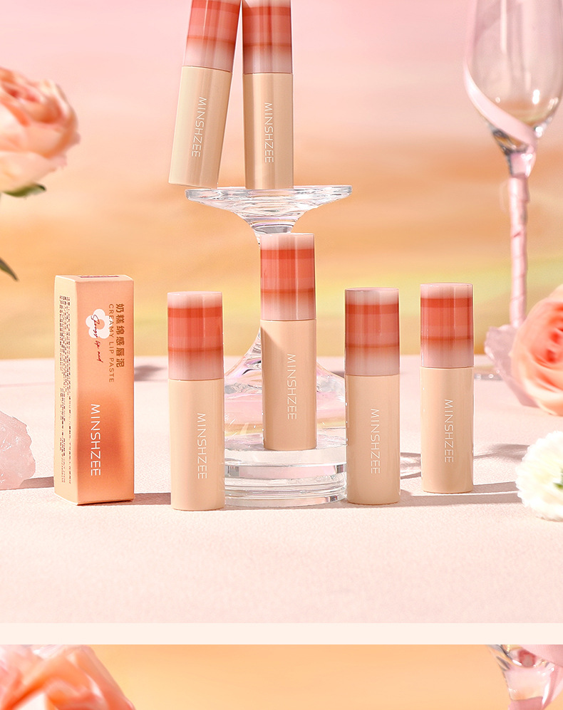 Mingxi Zhi milk Cake Lip Gloss Velvet matte lipstick Whitening, non-stick to cups, long-lasting makeup, student affordable lip mud cross-border undefined