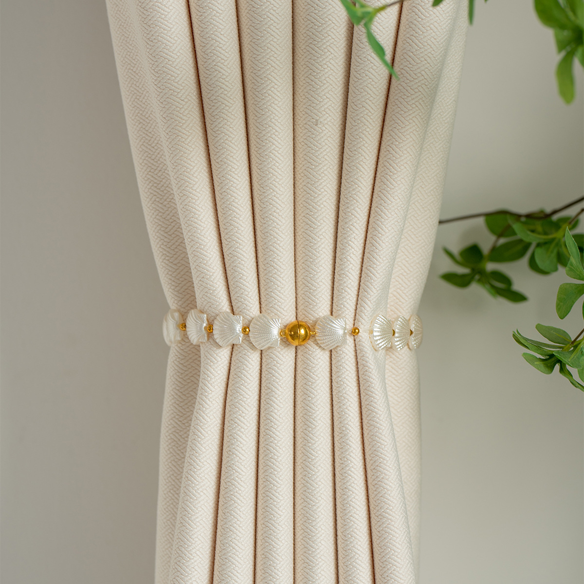 SHEIN transfronterizo venta caliente cortina simple cinturón cortina hebilla cortina sala de estar europea y americana cortina dormitorio cortina cordón fábrica al por mayor