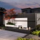 Outdoor Courtyard Stainless Steel Running Water Screen Background Wall Modern Villa Balcony Partition Flower Box Ornaments Garden Sink